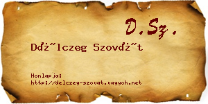 Délczeg Szovát névjegykártya
